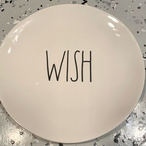 Rae Dunn WISH medium round plate